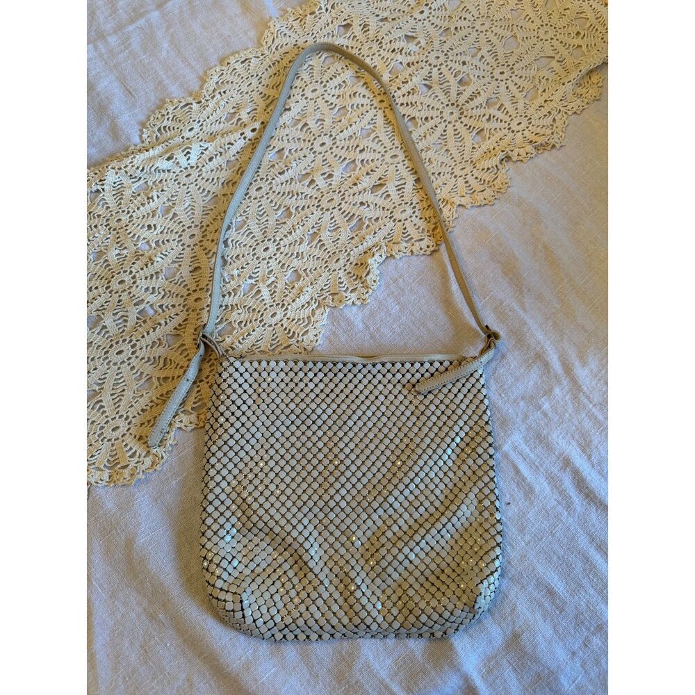 Vintage metal mesh Whiting and Davis white handbag - Picture 6 of 6